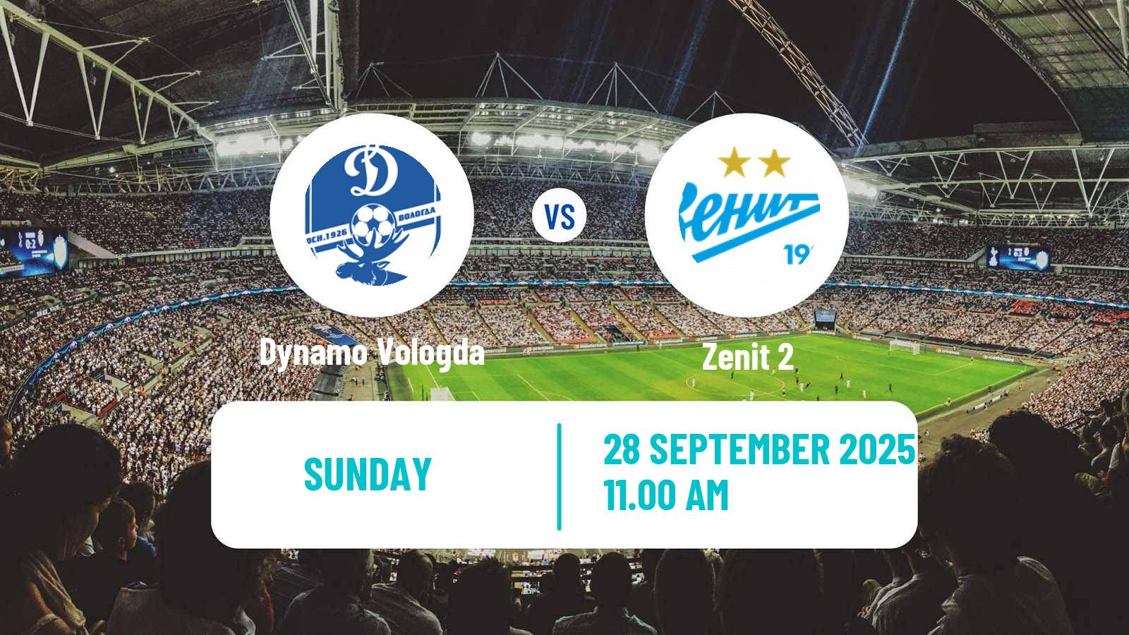 Football FNL 2 Division B Group 2 Dynamo Vologda - Zenit 2