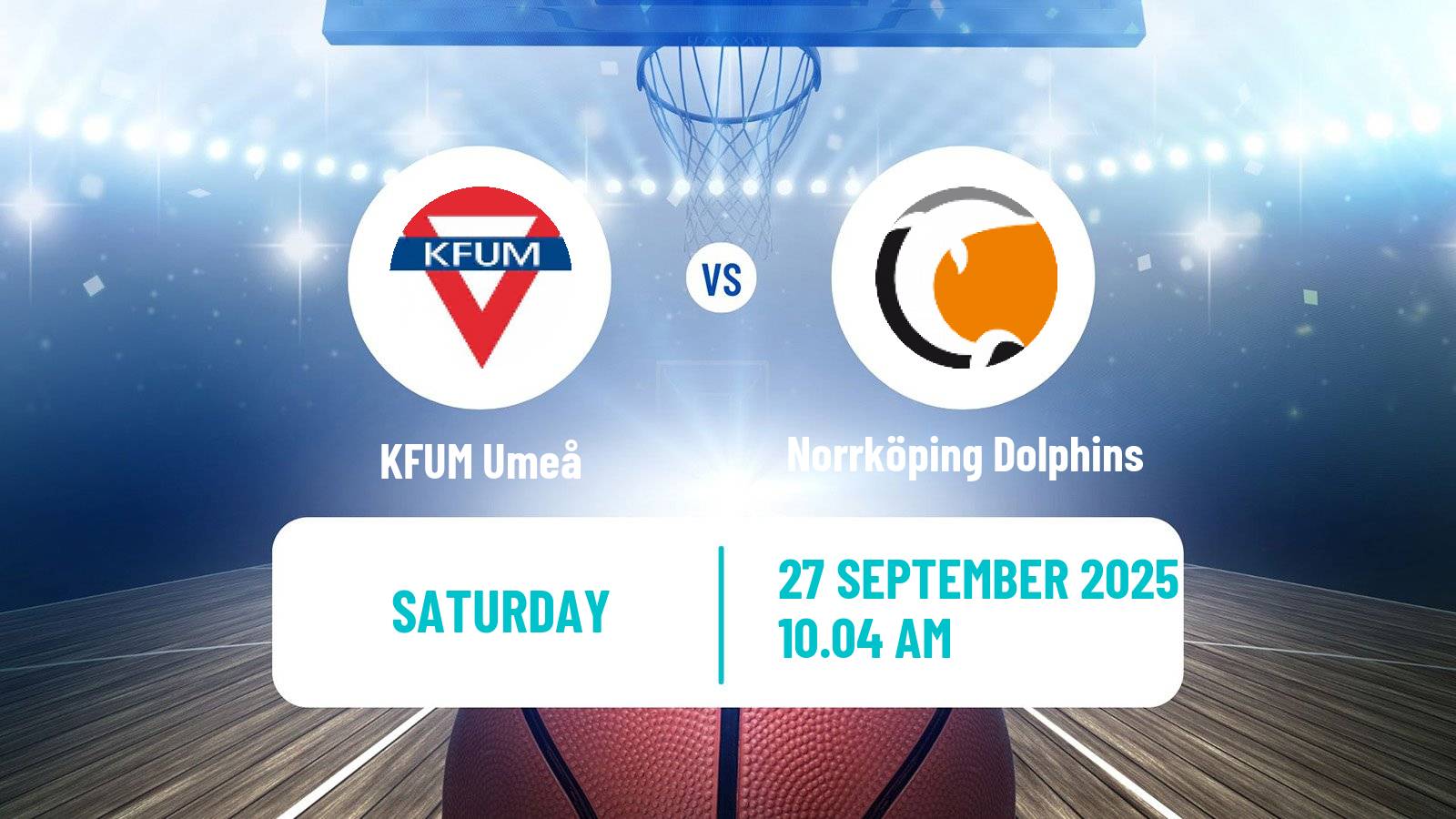 Basketball Swedish Basketligan KFUM Umeå - Norrköping Dolphins