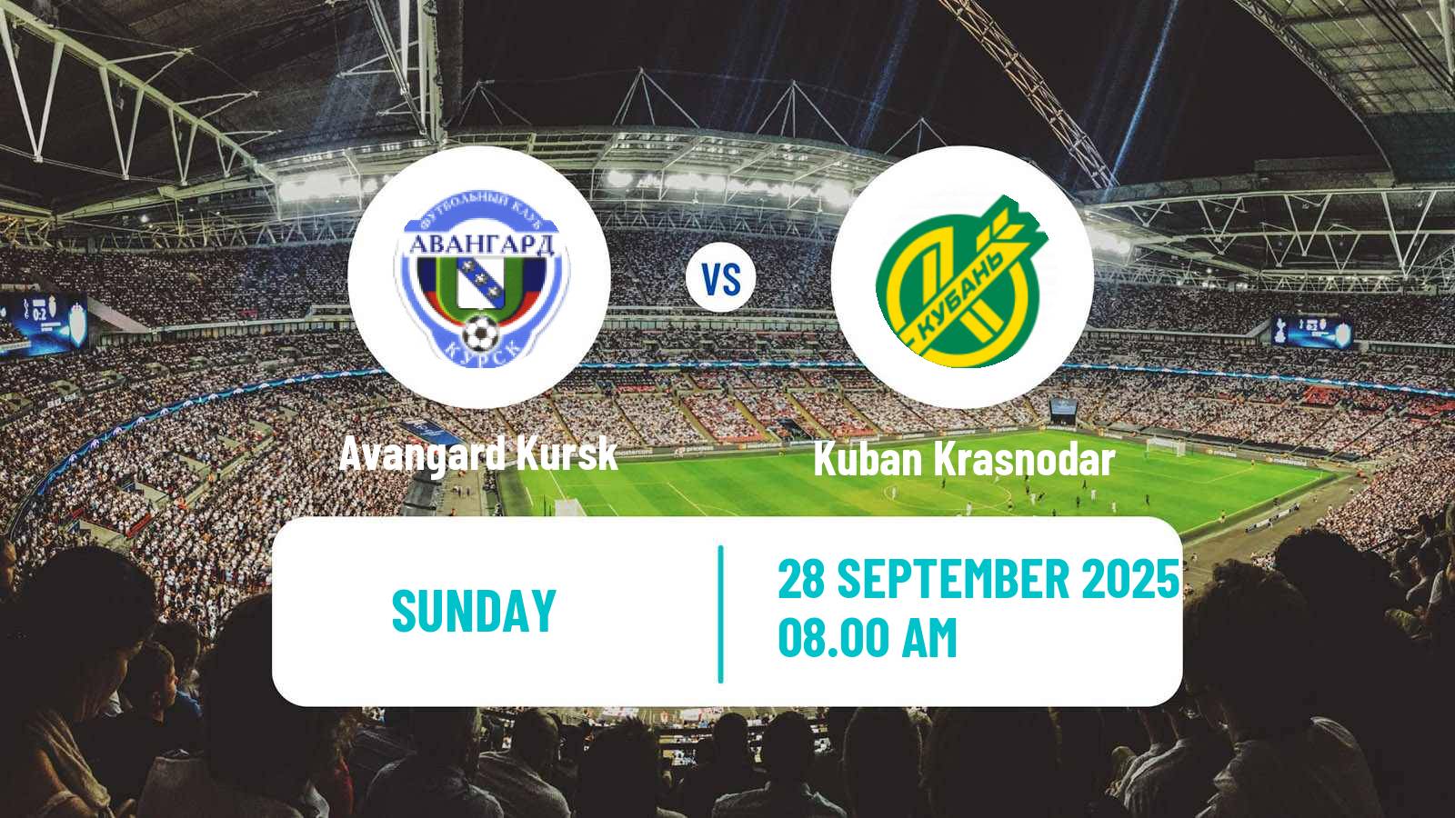 Football Russian FNL 2 Division A Silver Avangard Kursk - Kuban Krasnodar