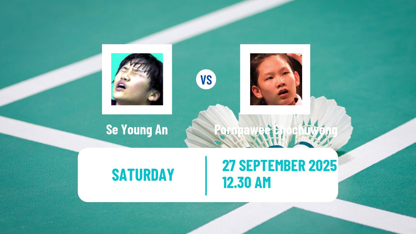 Badminton BWF World Tour Korea Open Women Se Young An - Pornpawee Chochuwong
