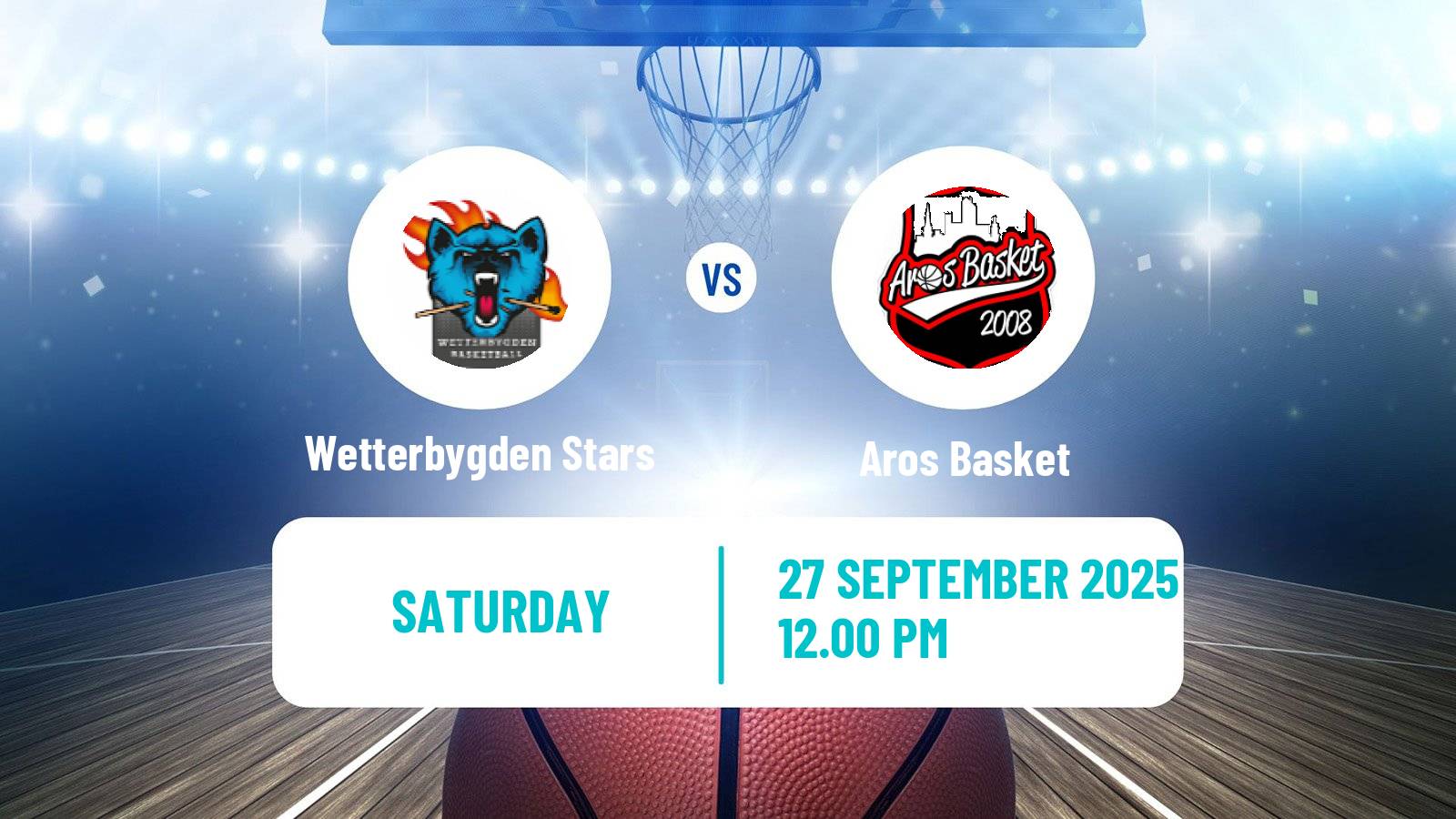 Basketball Swedish Superettan Basketball Wetterbygden Stars - Aros Basket