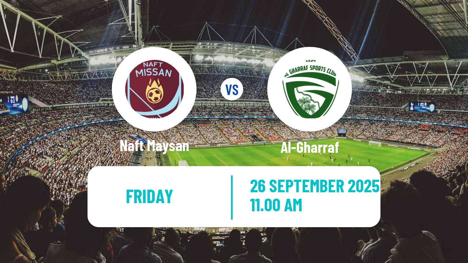 Football Iraqi Premier League Naft Maysan - Al-Gharraf