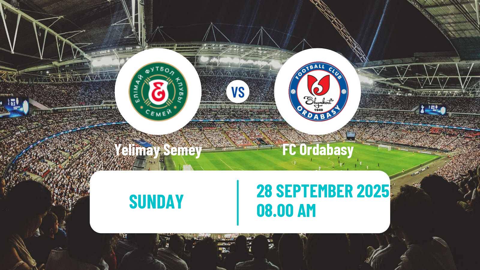 Football Kazakh Premier League Yelimay Semey - Ordabasy