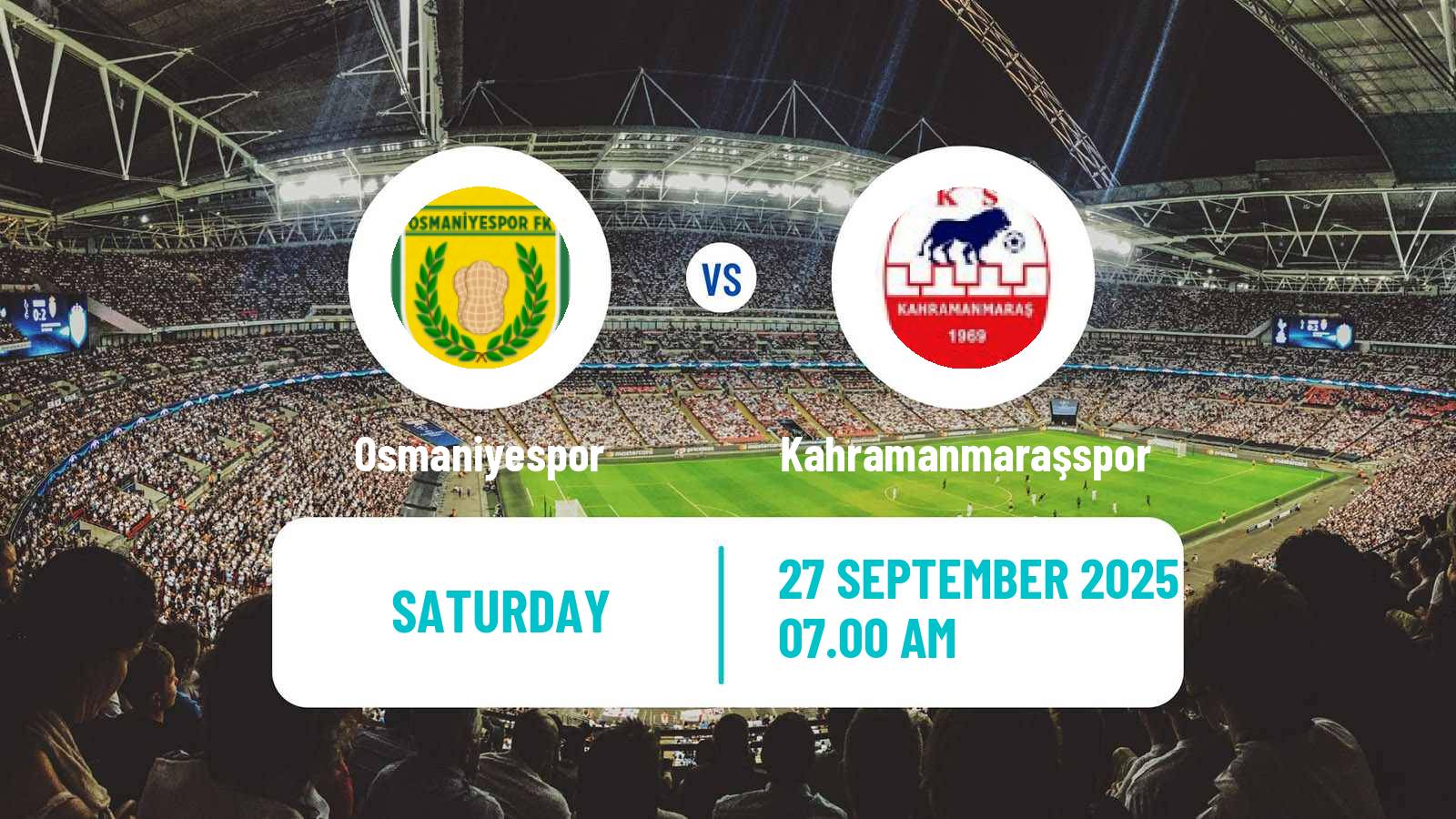 Football Turkish 3 Lig Group 2 Osmaniyespor - Kahramanmaraşspor