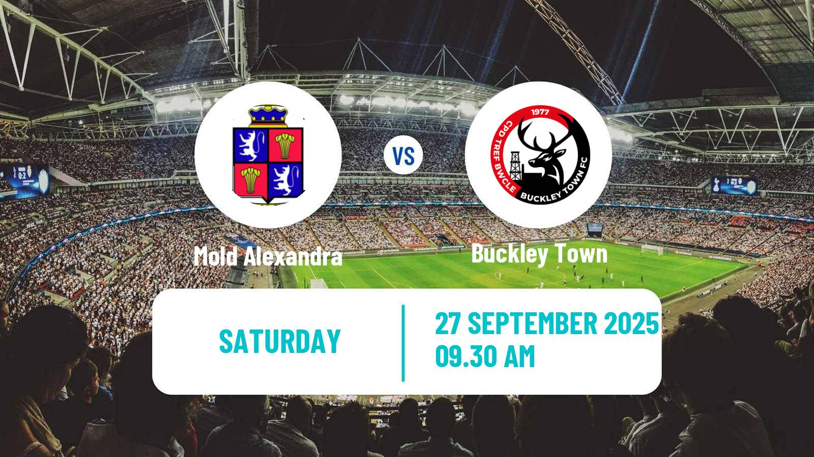 Football Welsh Cymru North Mold Alexandra - Buckley Town