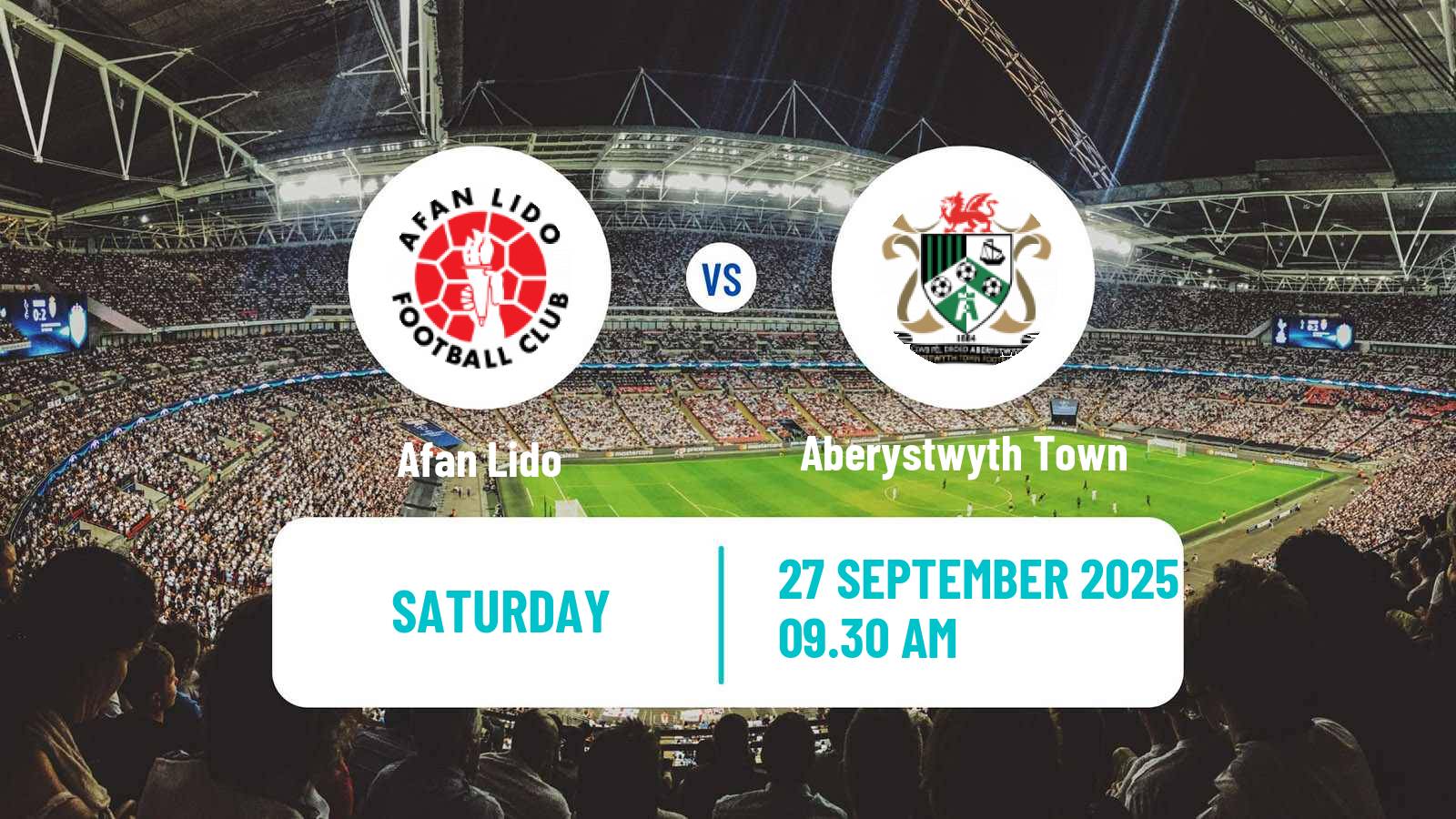 Football Welsh Cymru South Afan Lido - Aberystwyth Town