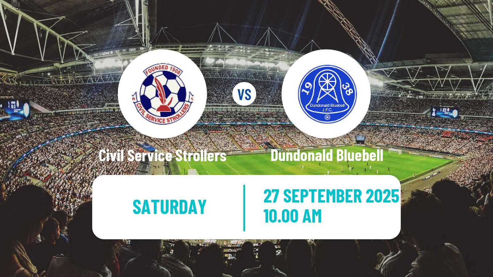 Football Scottish Cup Civil Service Strollers - Dundonald Bluebell
