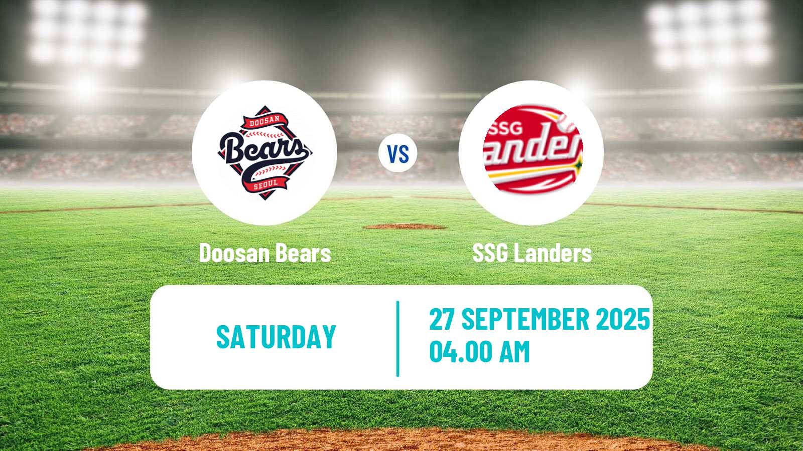 Baseball KBO Doosan Bears - SSG Landers