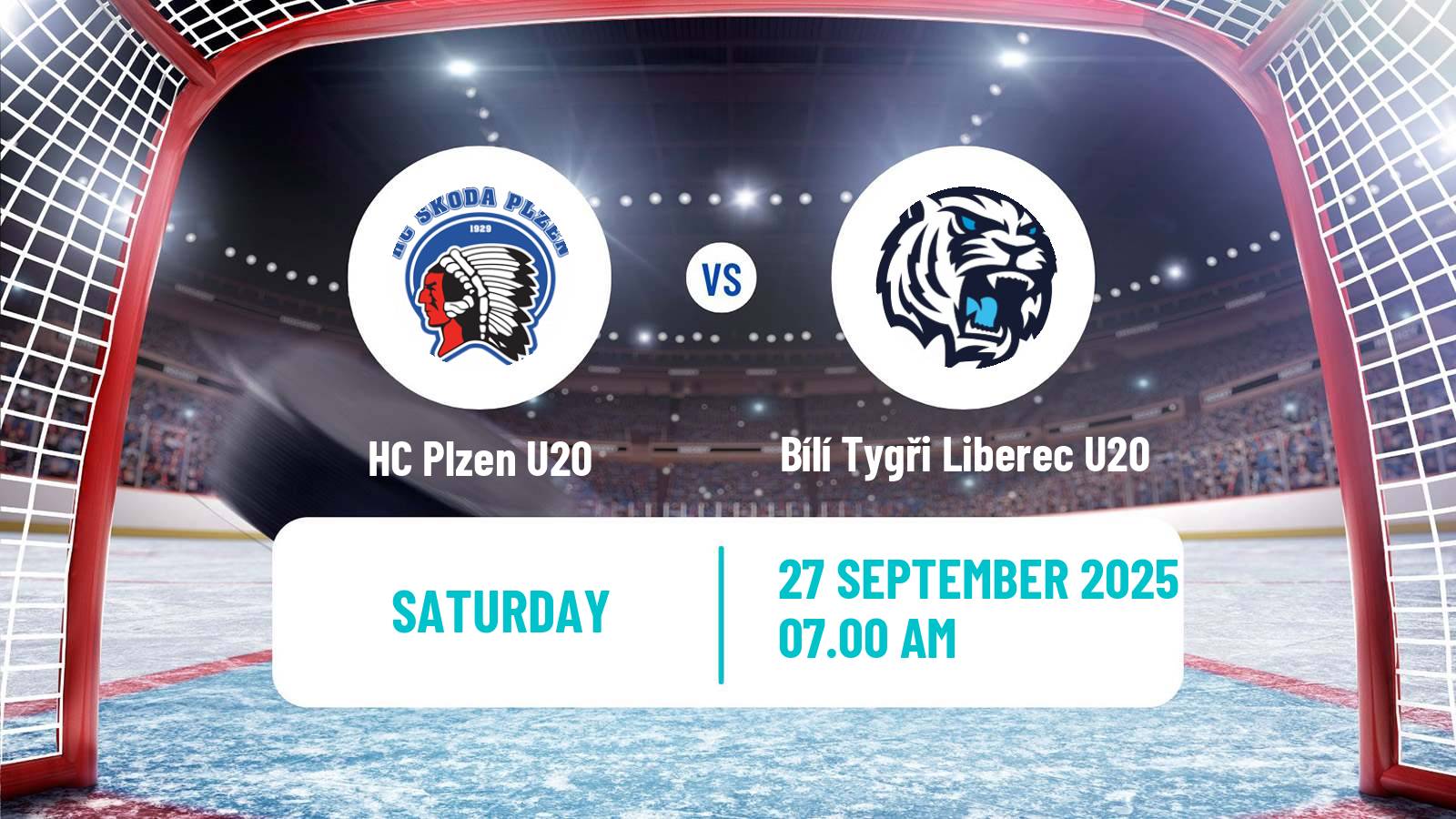Hockey Czech ELJ Plzen U20 - Bílí Tygři Liberec U20