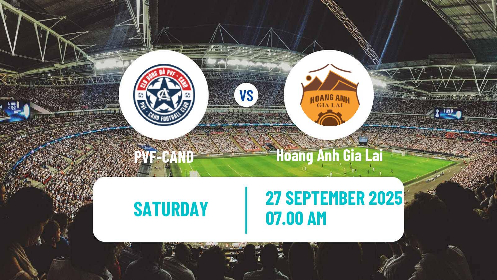 Football Vietnamese V League 1 PVF-CAND - Hoang Anh Gia Lai