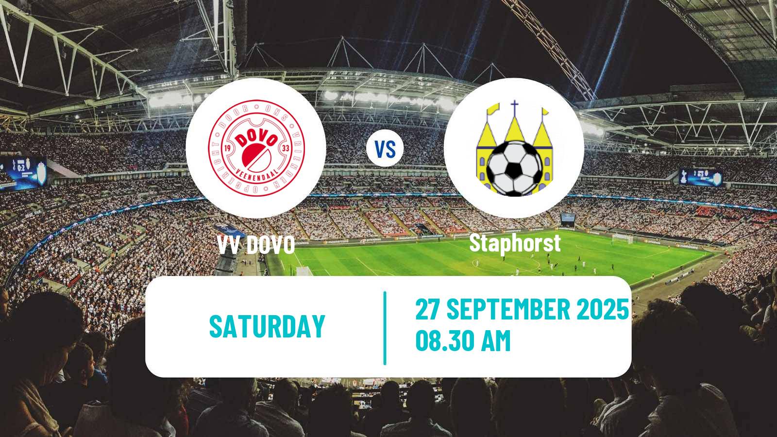 Football Dutch Derde Divisie VV DOVO - Staphorst