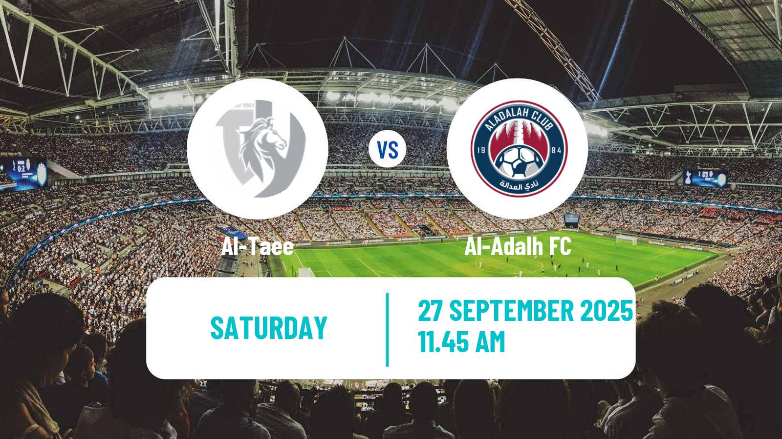Football Saudi Division 1 Al-Taee - Al-Adalh