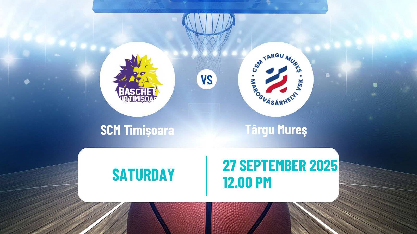 Basketball Romanian Cup Basketball SCM Timișoara - Târgu Mureş