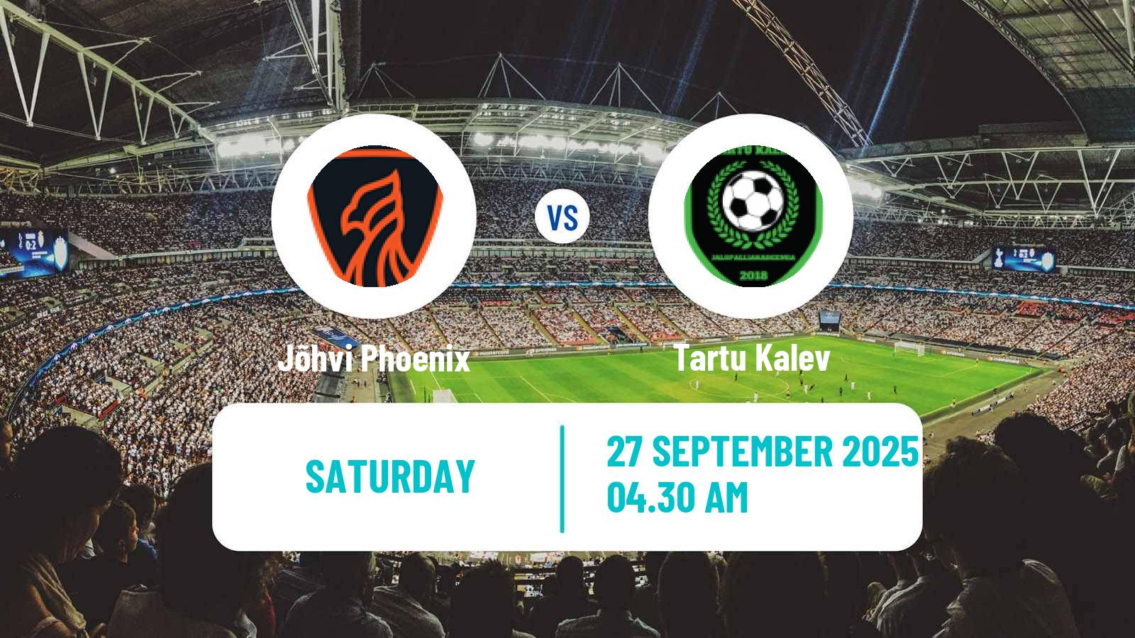 Football Estonian Esiliiga B Jõhvi Phoenix - Tartu Kalev