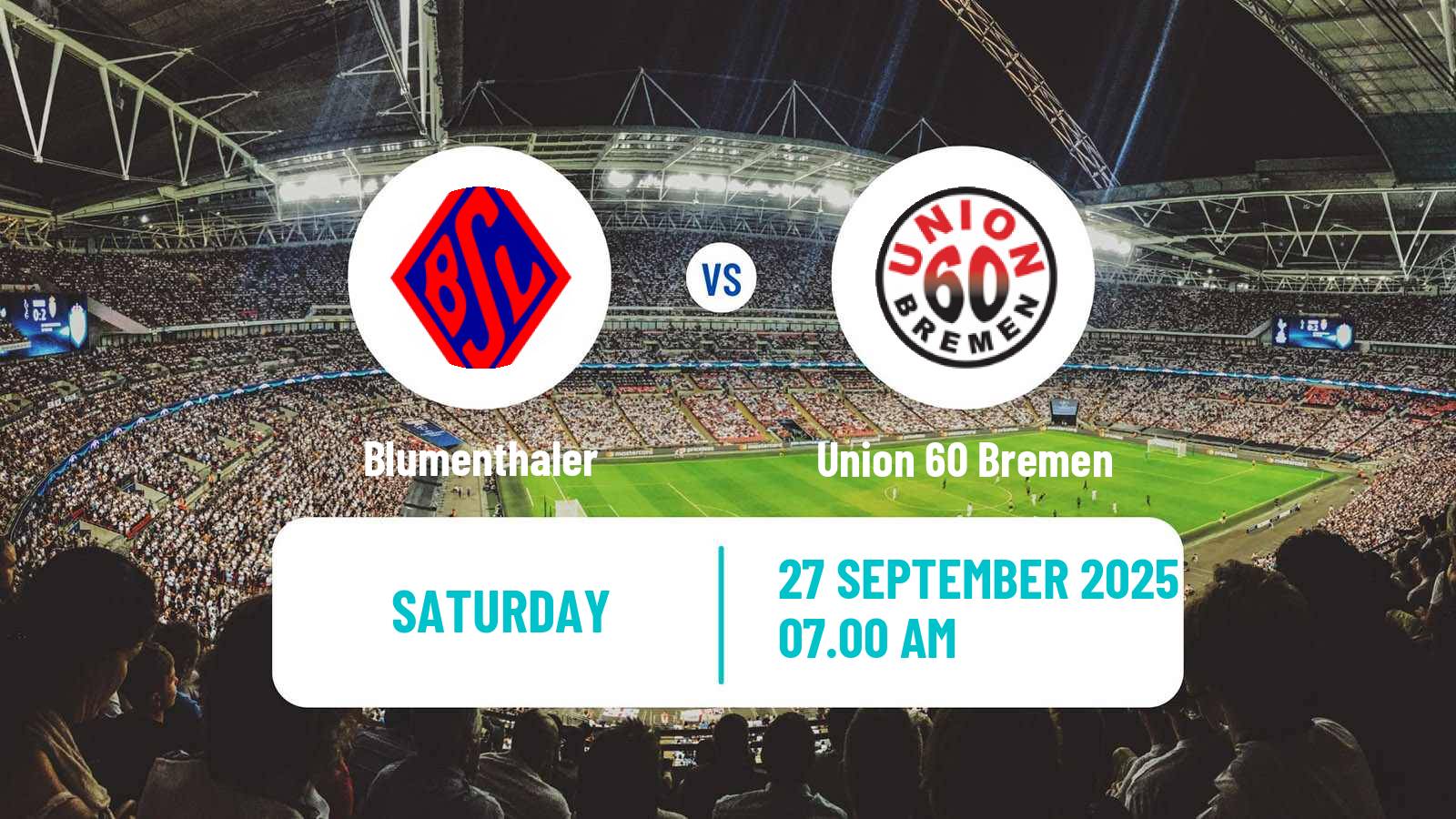 Football German Oberliga Bremen Blumenthaler - Union 60 Bremen