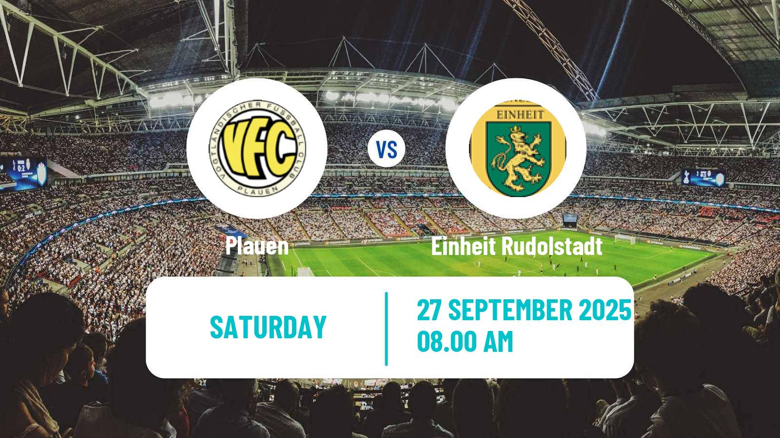 Football German Oberliga NOFV- Süd Plauen - Einheit Rudolstadt