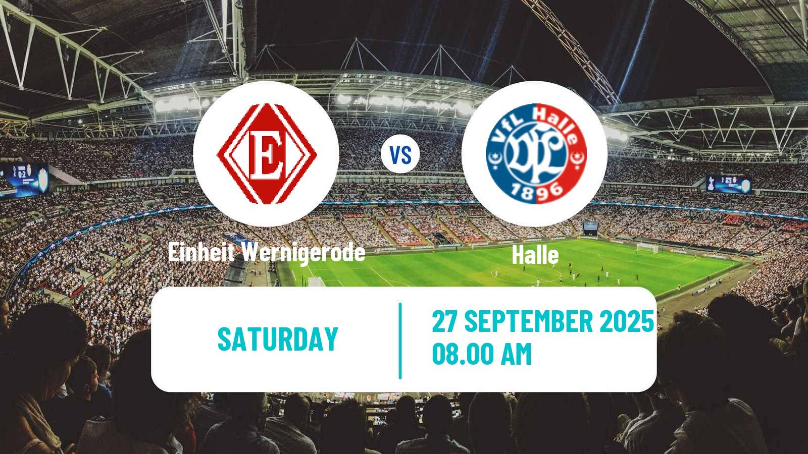 Football German Oberliga NOFV- Süd Einheit Wernigerode - Halle