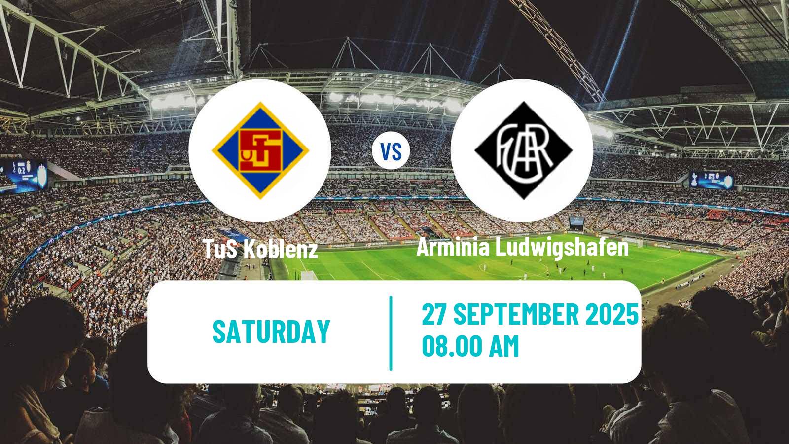Football German Oberliga Rheinland-Pfalz/Saar TuS Koblenz - Arminia Ludwigshafen