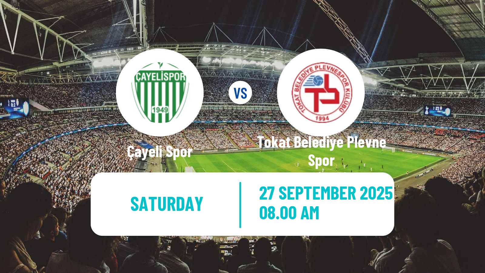 Football Turkish 3 Lig Group 3 Çayeli Spor - Tokat Belediye Plevne Spor