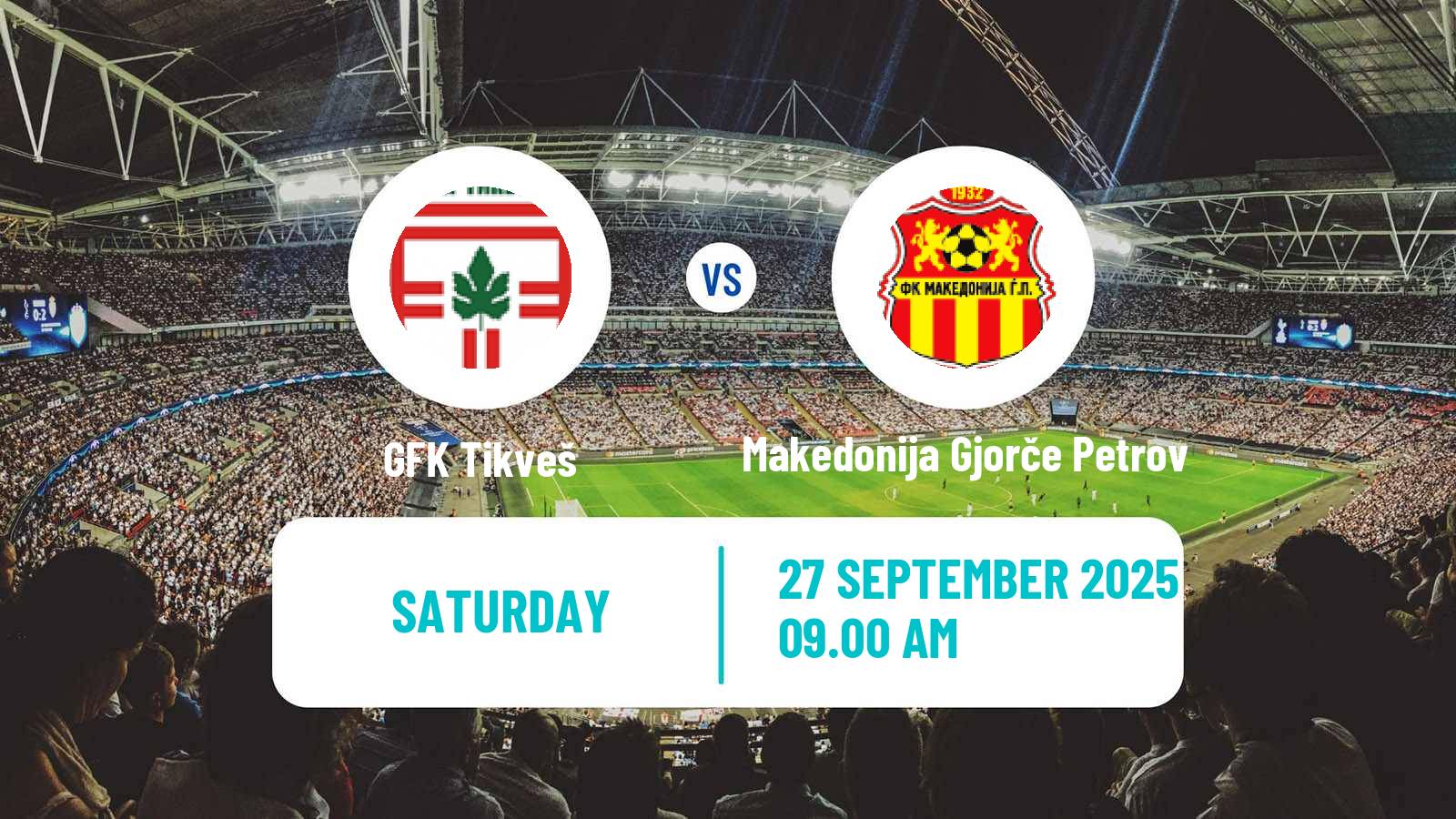 Football North Macedonian 1 MFL Tikveš - Makedonija Gjorče Petrov