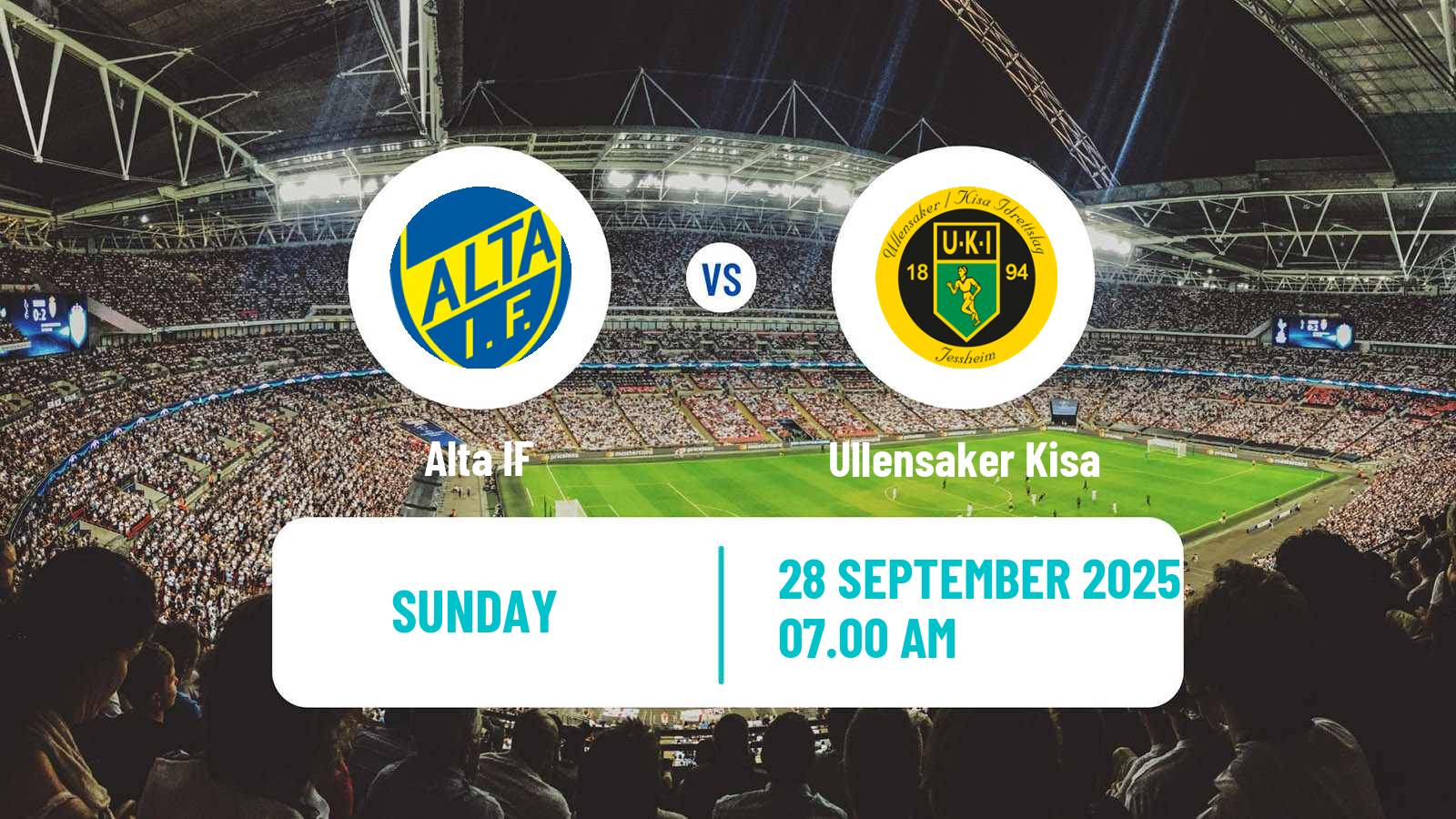 Football Norwegian Division 2 - Group 2 Alta - Ullensaker Kisa