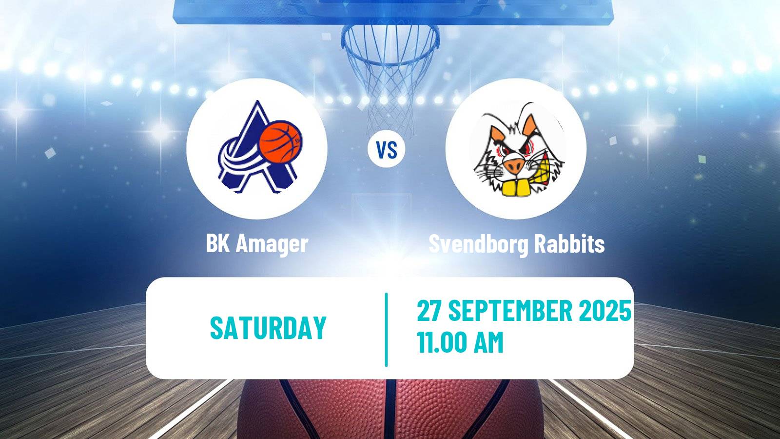 Basketball Danish Basketligaen Amager - Svendborg Rabbits