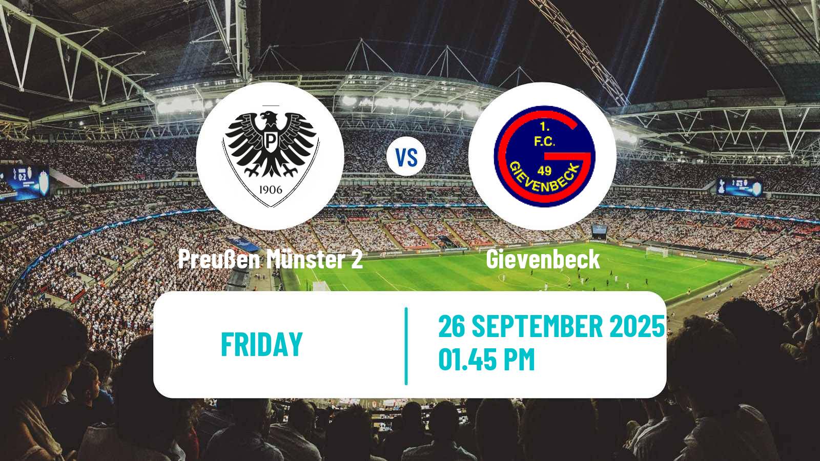 Football German Oberliga Westfalen Preußen Münster 2 - Gievenbeck
