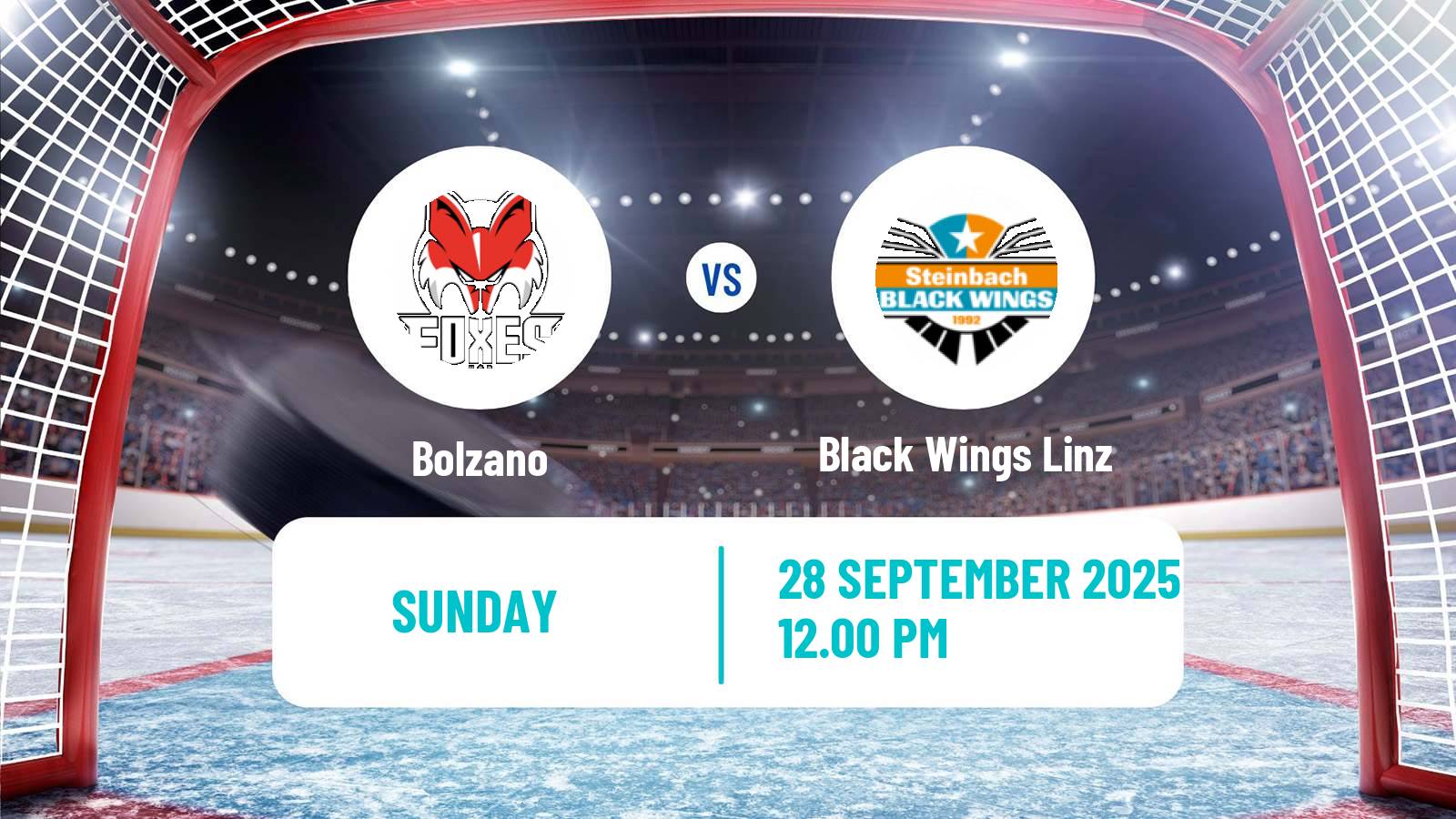 Hockey Austrian Ice Hockey League Bolzano - Black Wings Linz