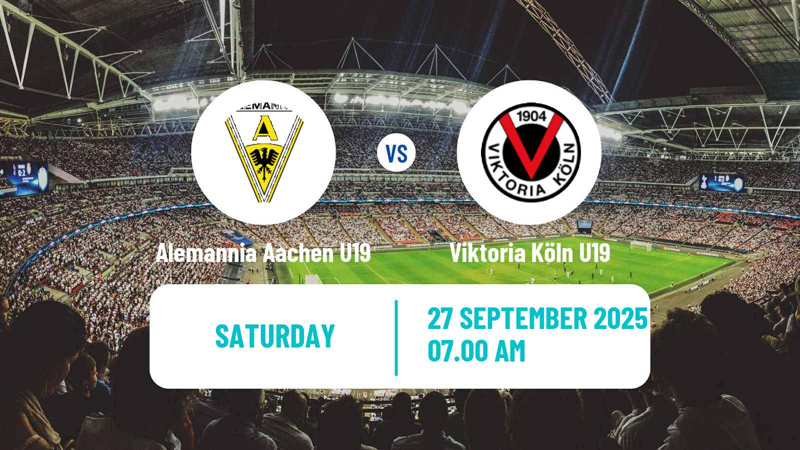 Football German DFB Youth League Alemannia Aachen U19 - Viktoria Köln U19