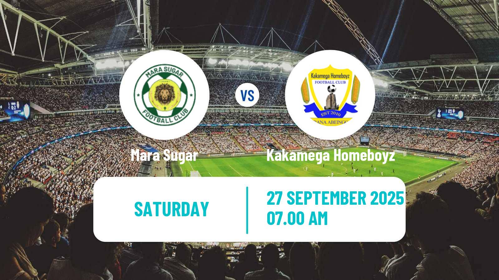 Football Kenyan Premier League Mara Sugar - Kakamega Homeboyz