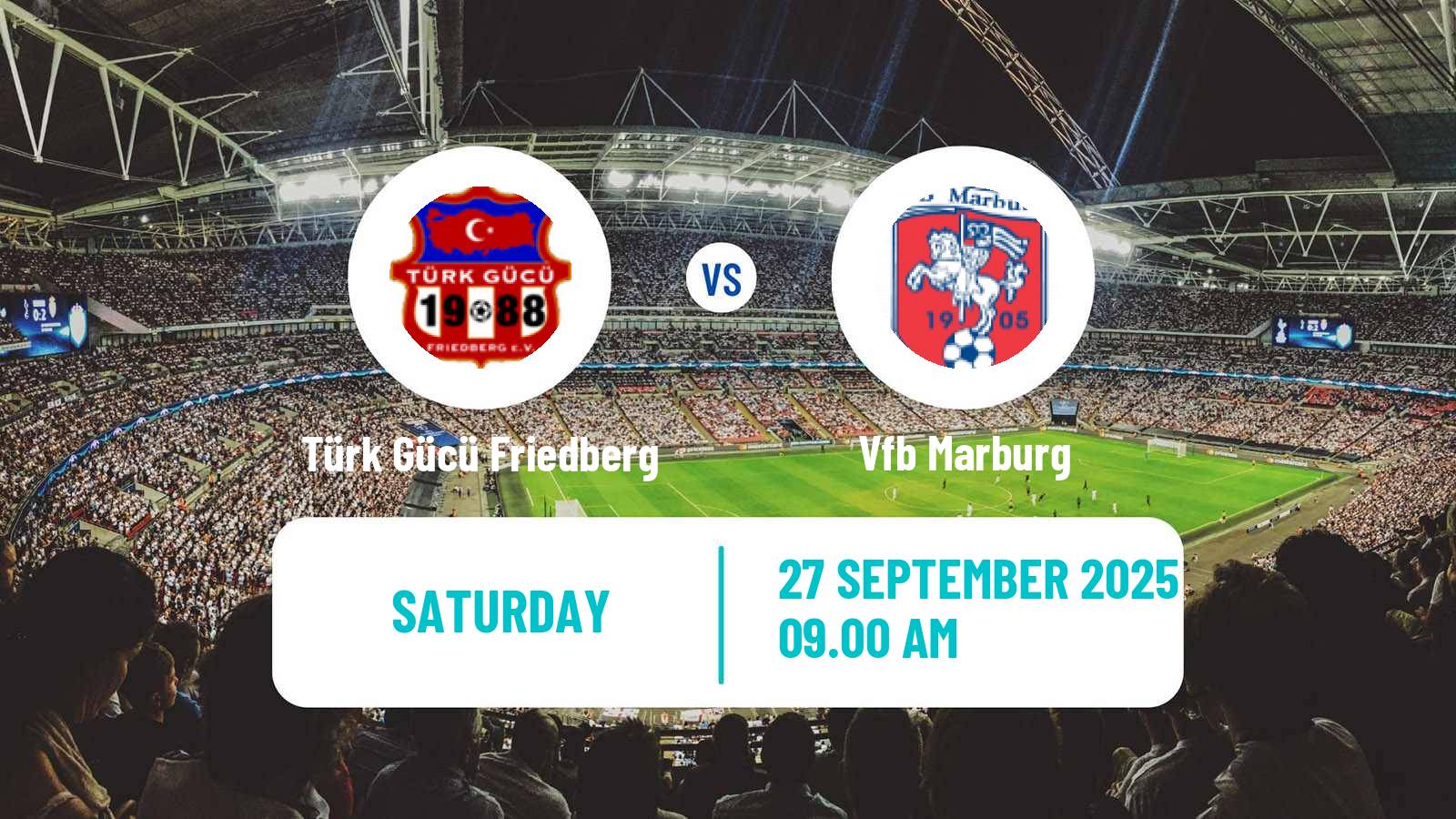Football German Oberliga Hessen Türk Gücü Friedberg - Marburg