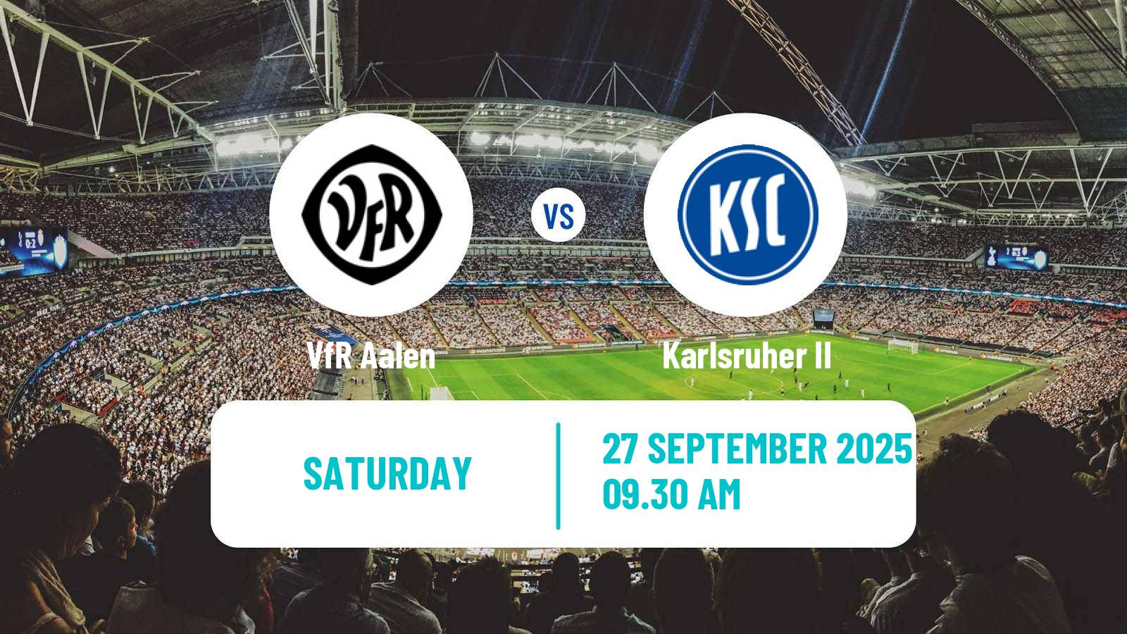 Football German Oberliga Baden-Württemberg VfR Aalen - Karlsruher II