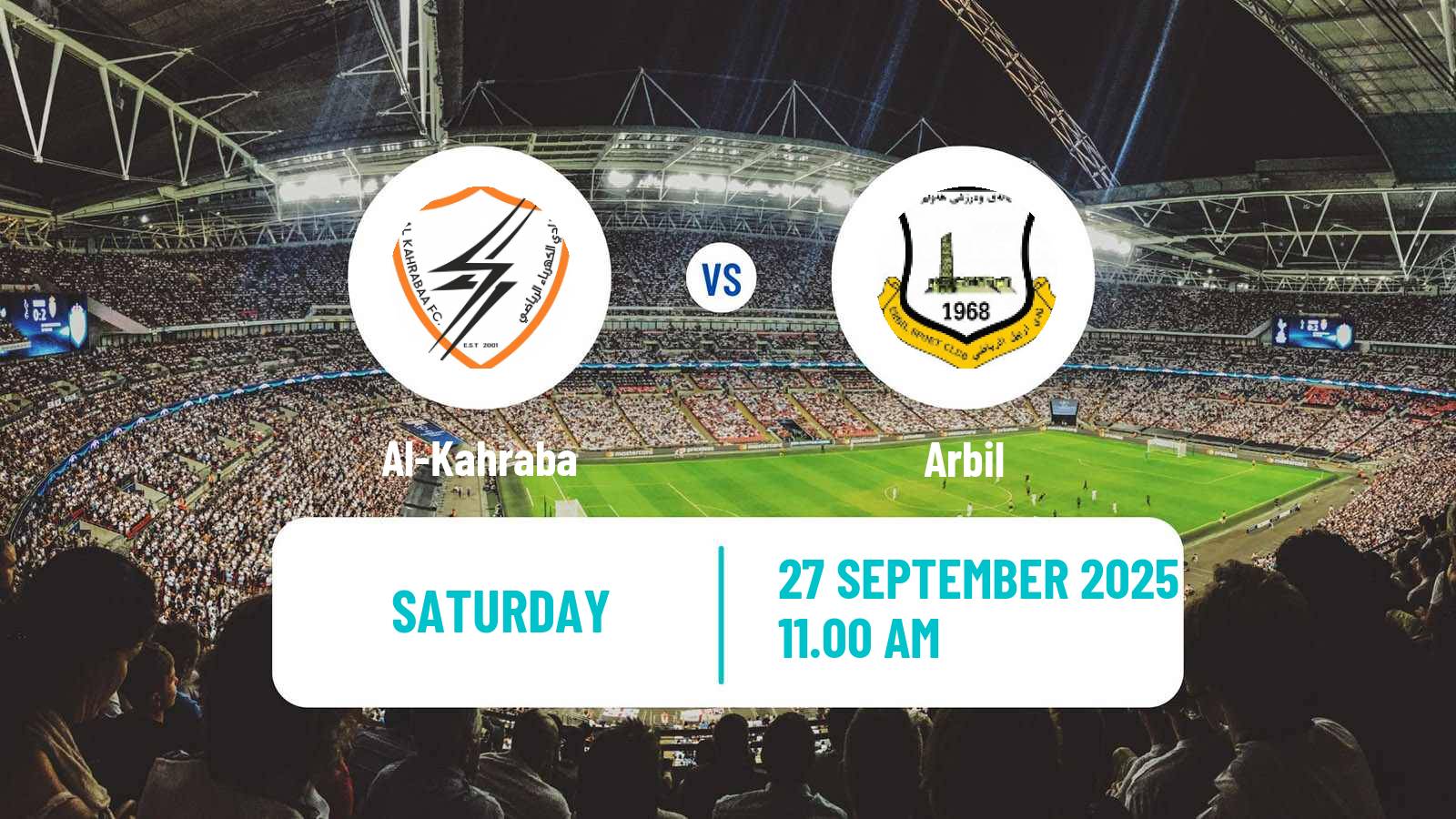 Football Iraqi Premier League Al-Kahraba - Arbil