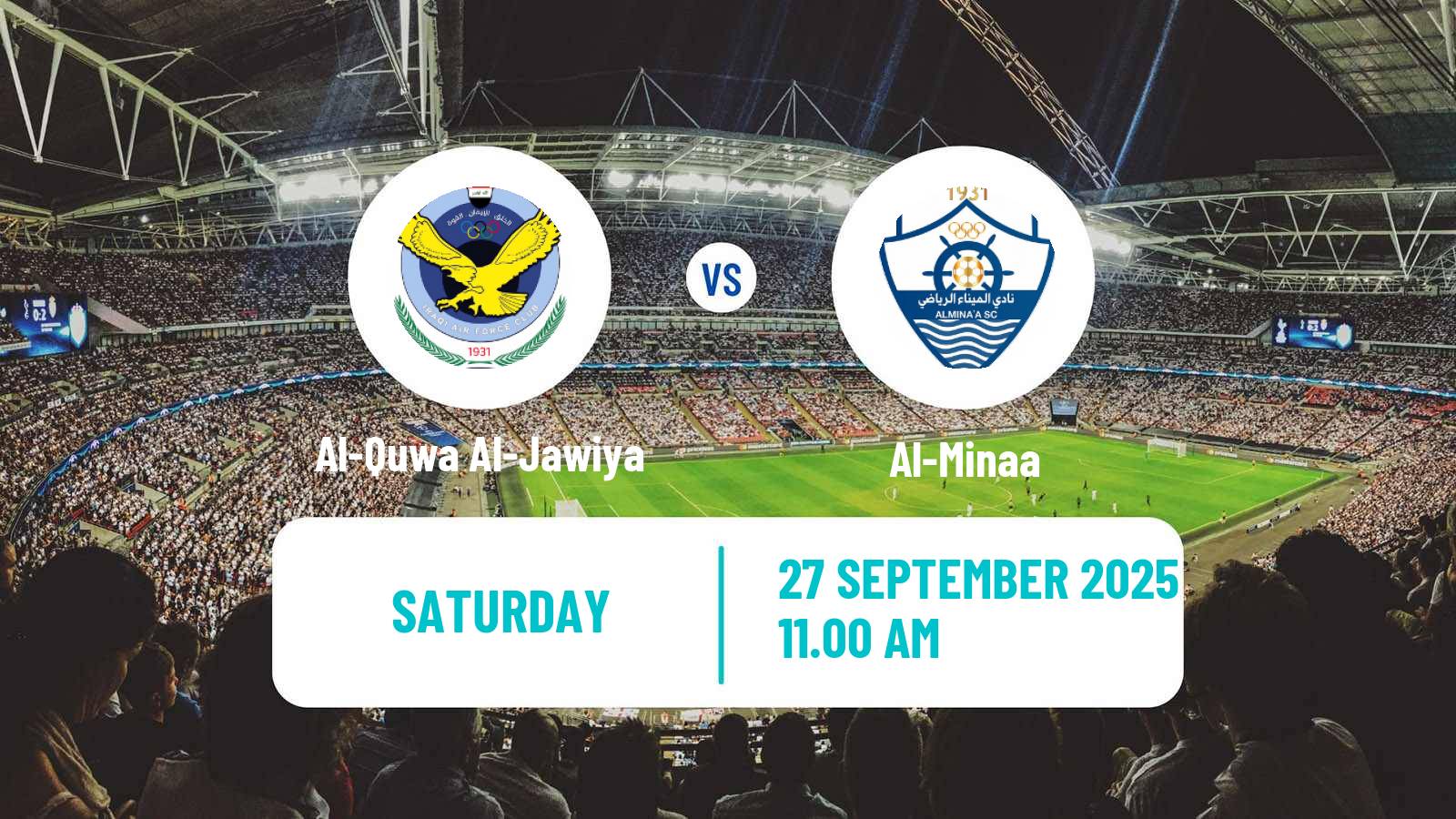 Football Iraqi Premier League Al-Quwa Al-Jawiya - Al-Minaa
