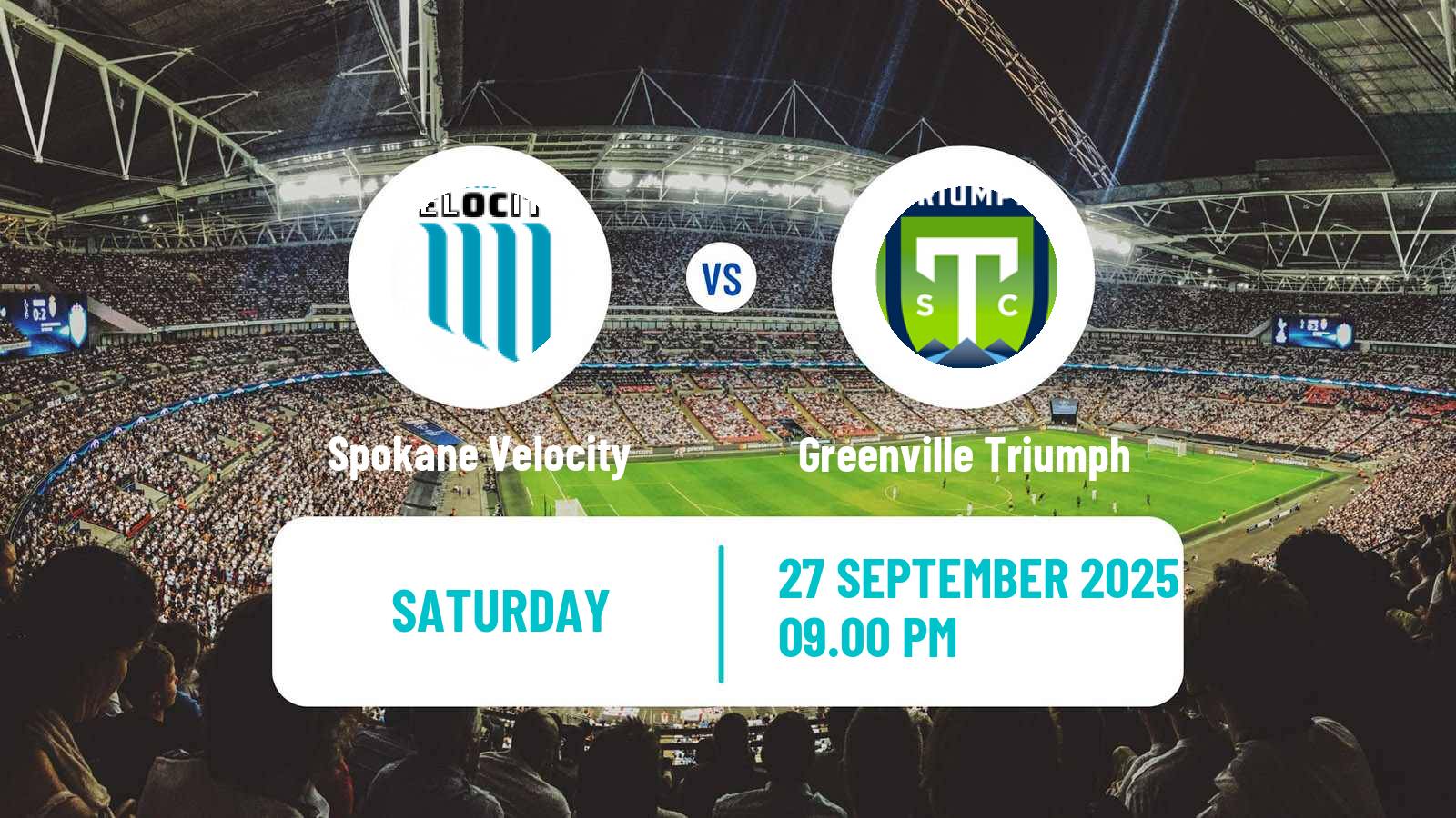 Football USL League One Spokane Velocity - Greenville Triumph