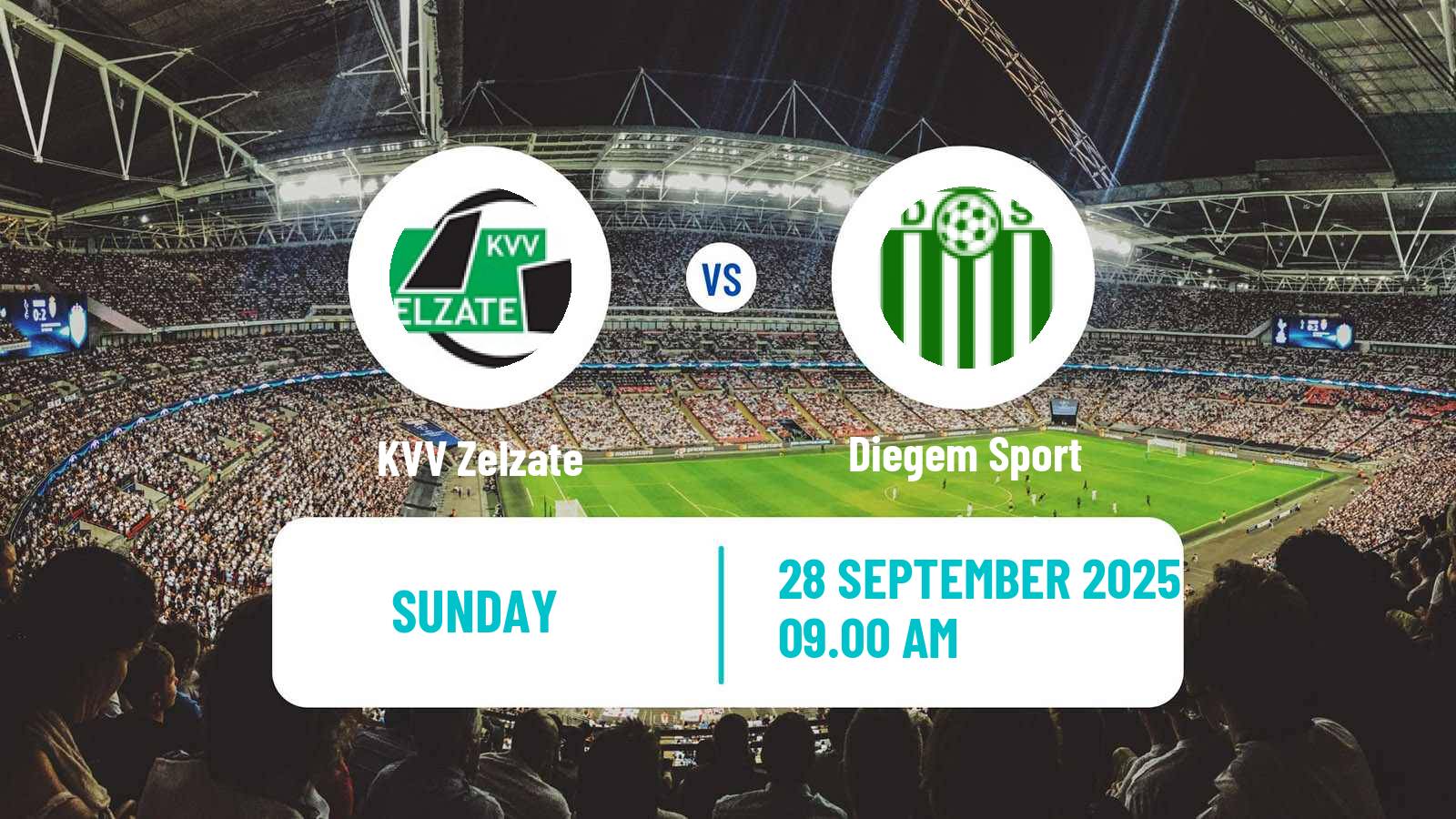 Football Belgian National Division 1 VV Zelzate - Diegem Sport