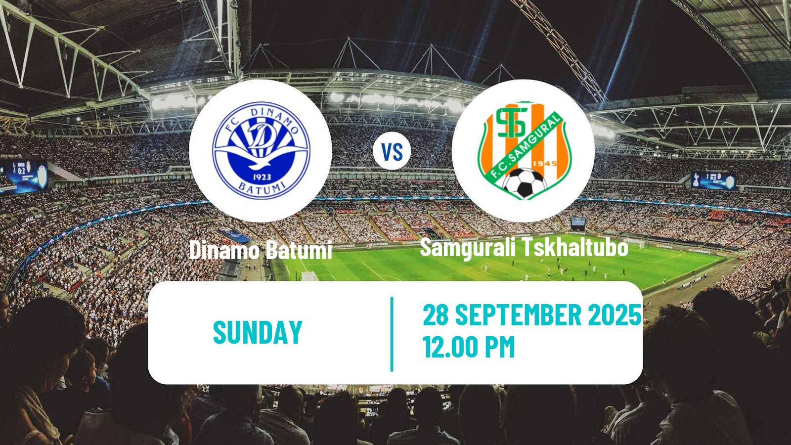 Football Georgian Erovnuli Liga Dinamo Batumi - Samgurali Tskhaltubo