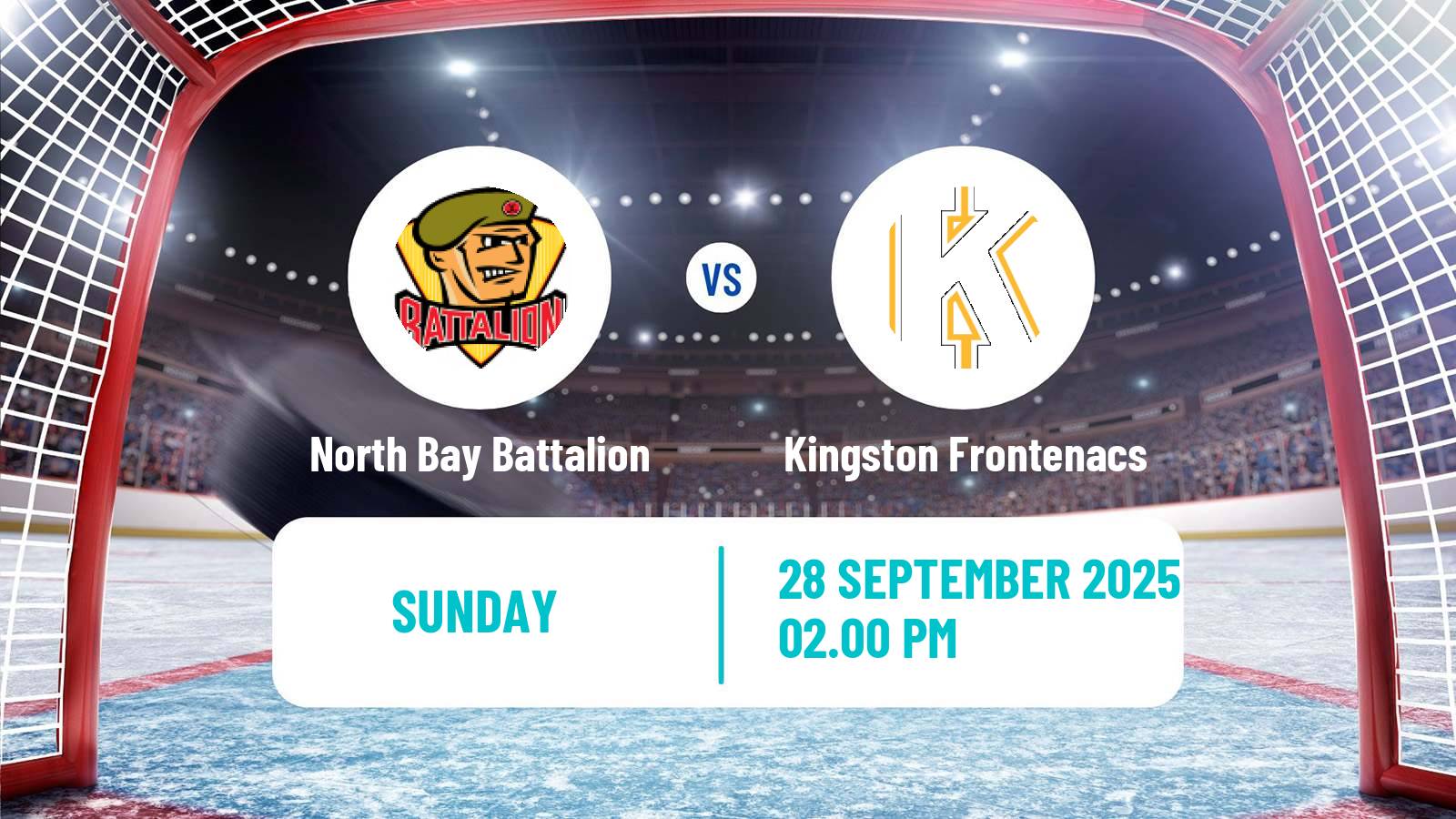 Hockey OHL North Bay Battalion - Kingston Frontenacs