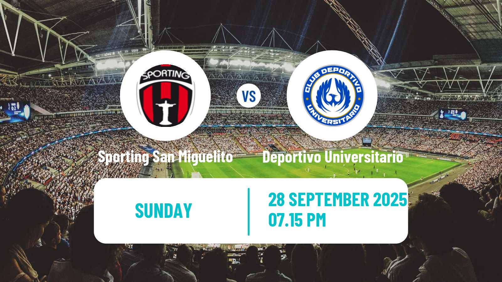 Football Liga Panamena de Futbol Sporting San Miguelito - Deportivo Universitario