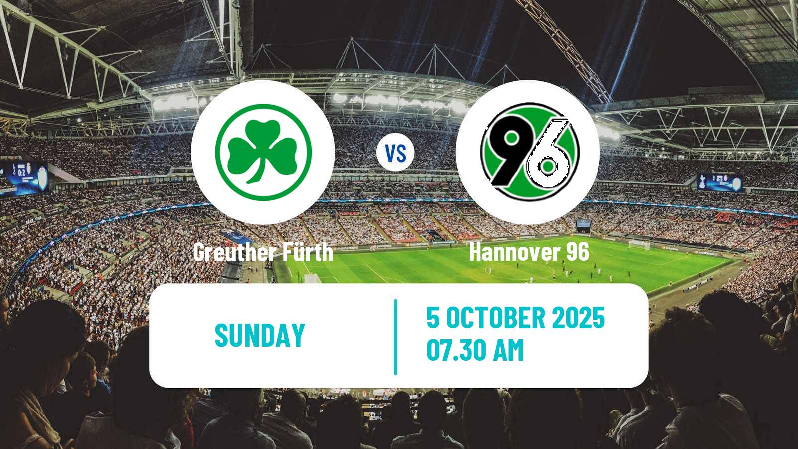 Football German 2 Bundesliga Greuther Fürth - Hannover