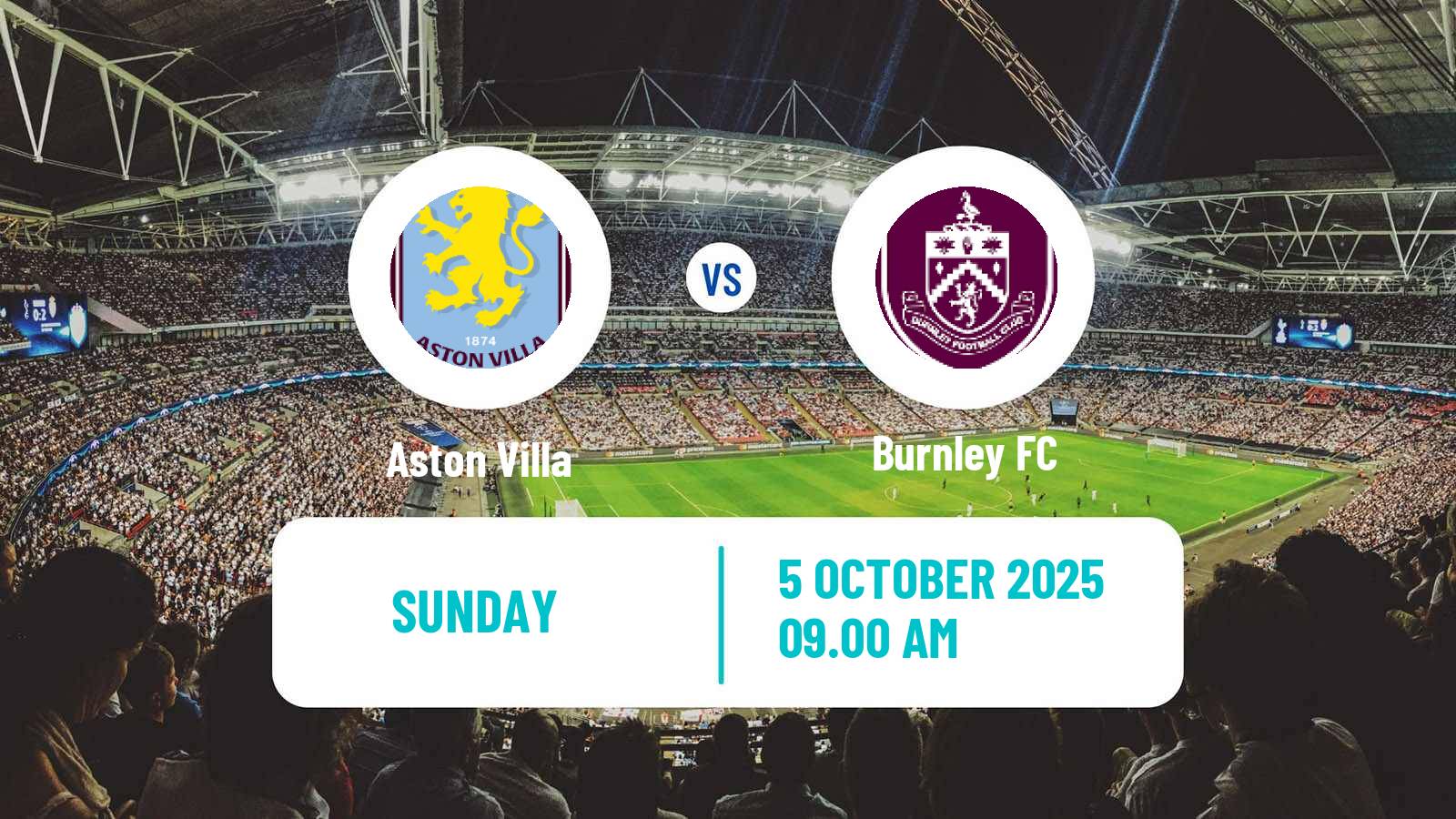 Football English Premier League Aston Villa - Burnley