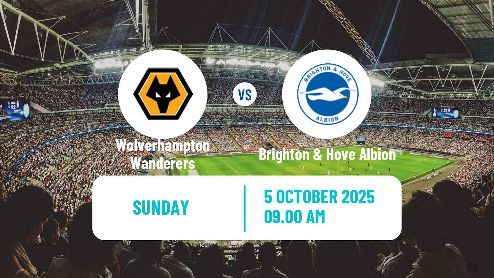 Football English Premier League Wolverhampton Wanderers - Brighton & Hove Albion