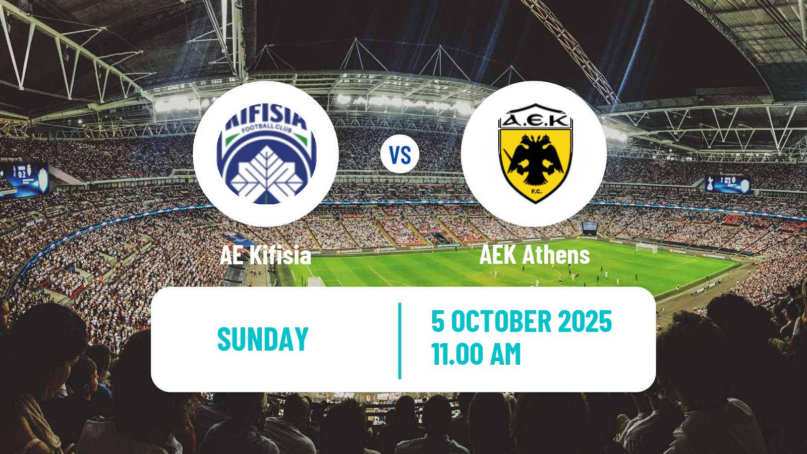 Football Greek Super League AE Kifisia - AEK Athens