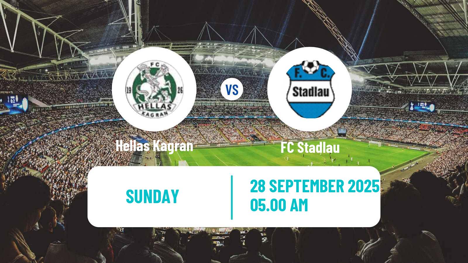 Football Austrian Landesliga Wien Hellas Kagran - Stadlau