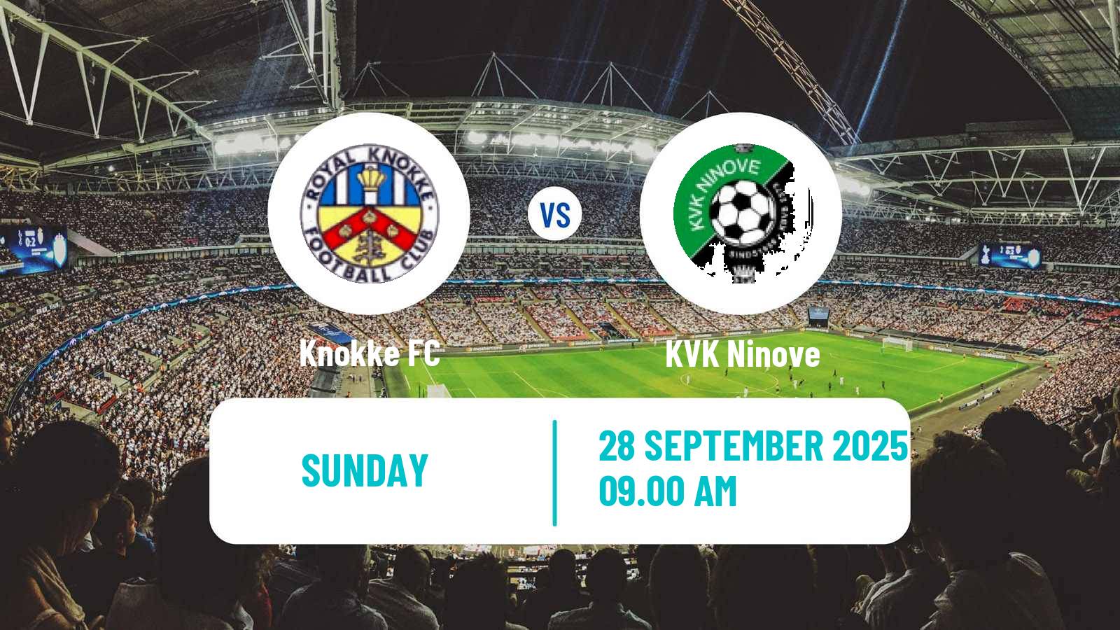 Football Belgian National Division 1 VV Knokke - Ninove
