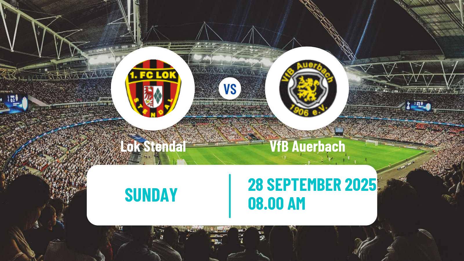 Football German Oberliga NOFV- Süd Lok Stendal - Auerbach