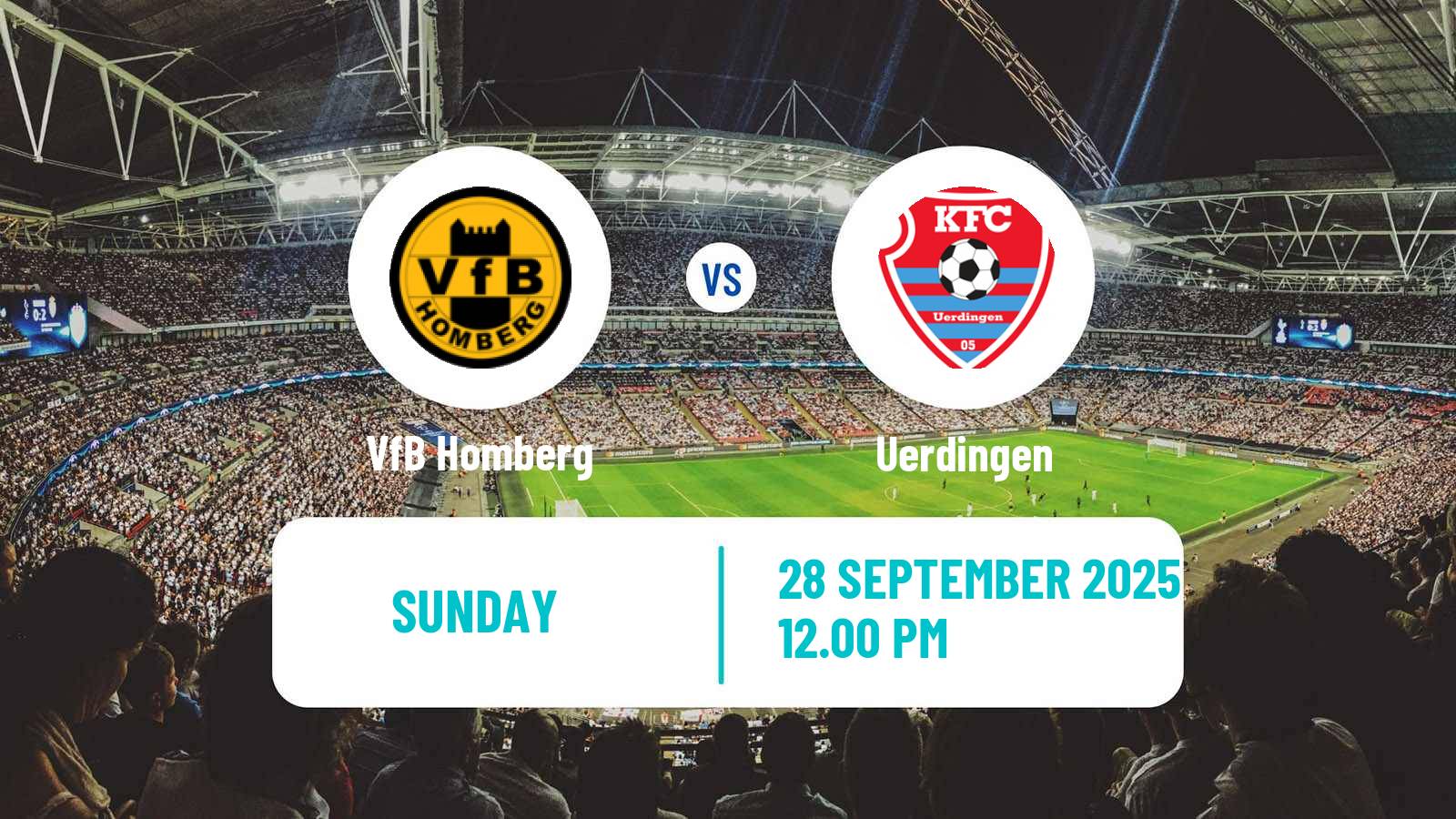 Football German Oberliga Niederrhein Homberg - Uerdingen