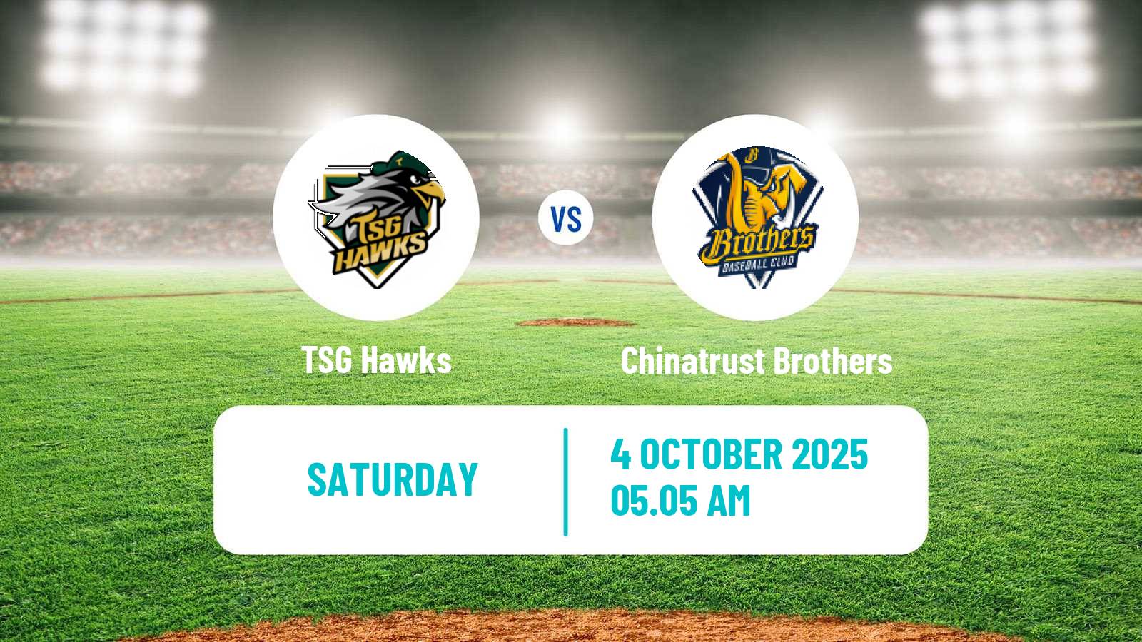 Baseball Taiwan CPBL TSG Hawks - Chinatrust Brothers