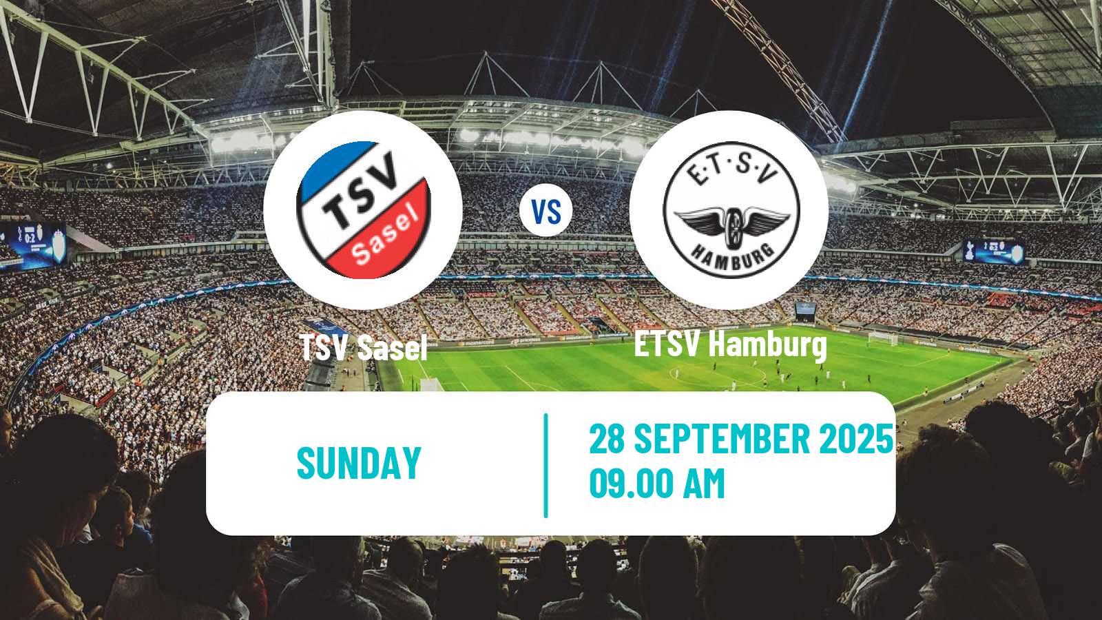 Football German Oberliga Hamburg Sasel - ETSV Hamburg