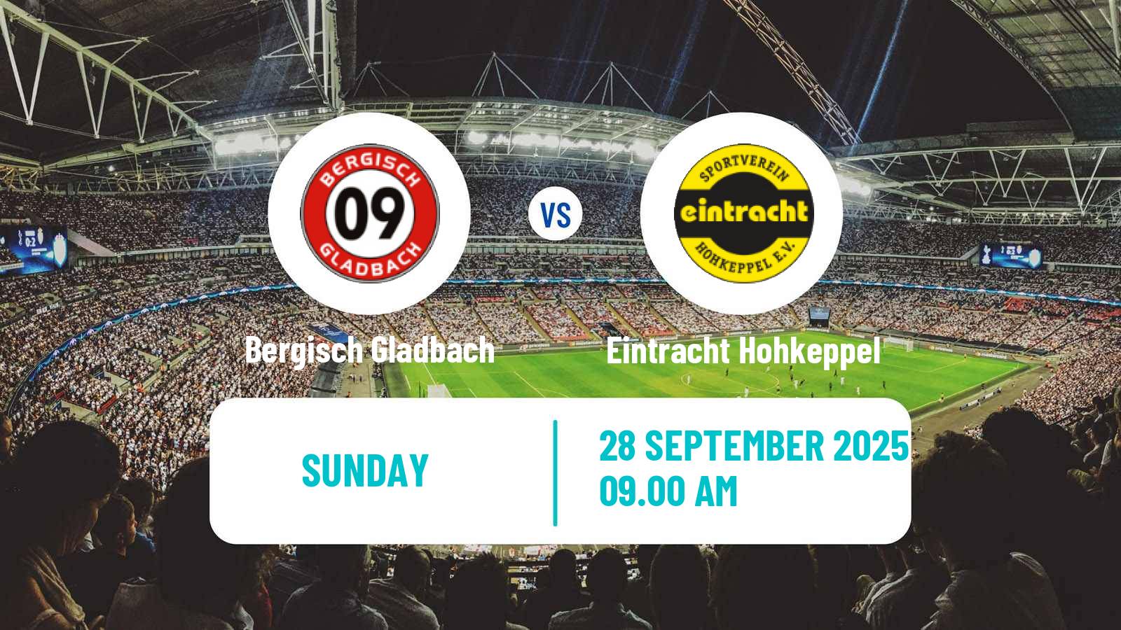 Football German Oberliga Mittelrhein Bergisch Gladbach - Eintracht Hohkeppel